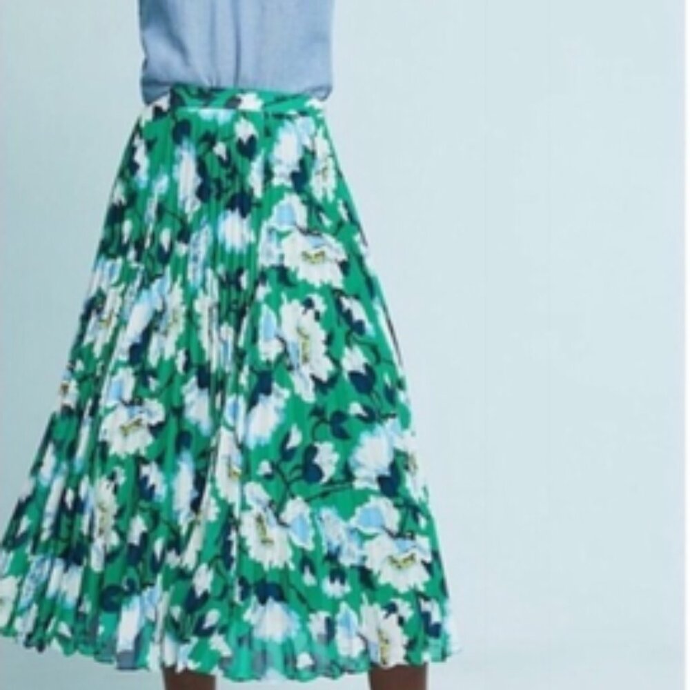 Maeve Anthropologie Claremont Pleated Skirt Size Small